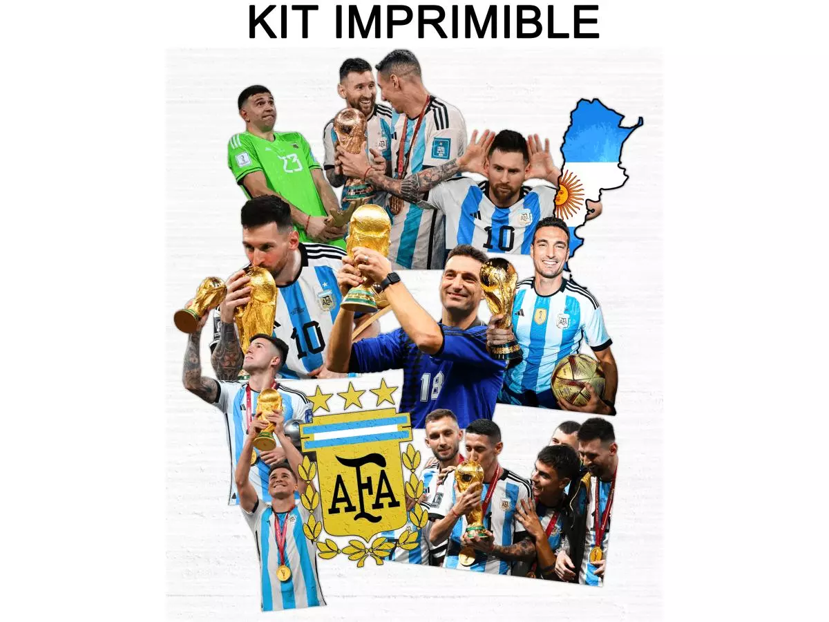 Kit Imrimible Stickers Selección Argentina - 1