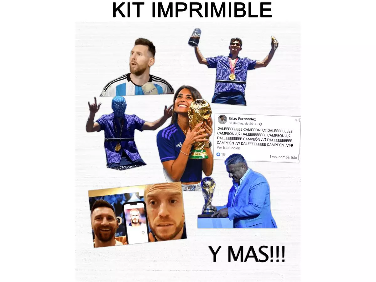 Kit Imrimible Stickers Selección Argentina - 2