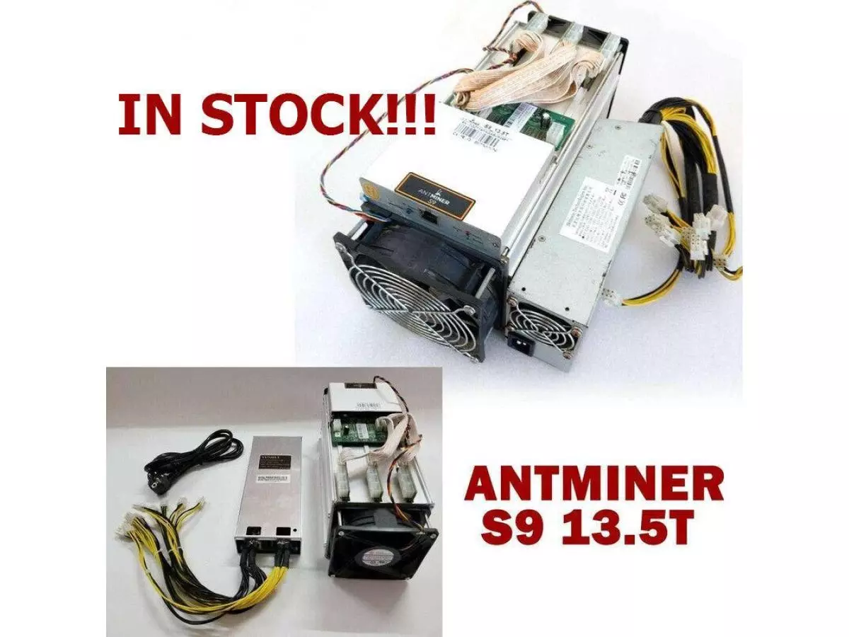 Bitmain btc Antminer asic S9 13.5T SHA256 + Psu - 1