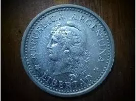 Moneda de 1 peso argentina 1959 - Imagen 2