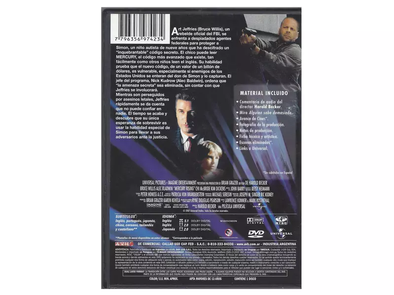 ALGUIEN SABE DEMASIADO - B. Willis - DVD Original - 2