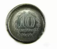Moneda Argentina 1959 10 Centavos MINT ERROR Coin