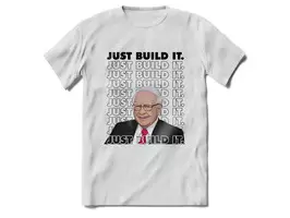 Remera Sublimada: Just Build It - Warren Buffet