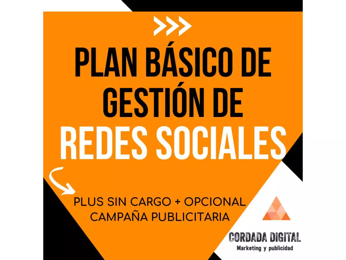 Gestión de Redes Sociales - Plan básico mensual - 1