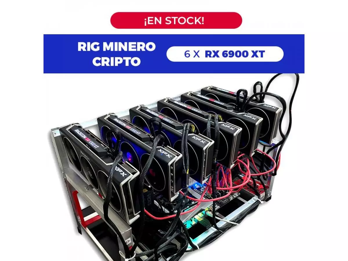 Rig Minero Cripto 6 X Placas De Video RX 6900 XT - 1