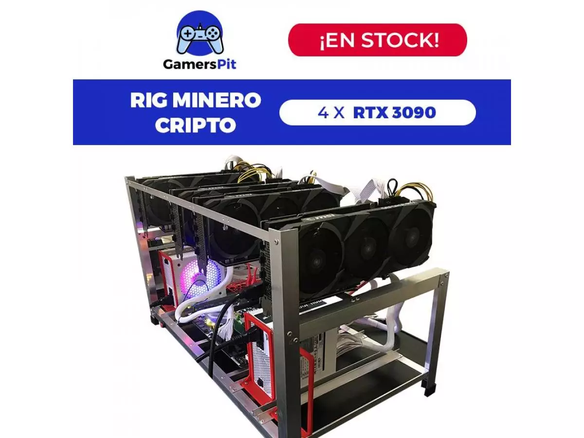 Rig Minero Cripto 4 Placas De Video RTX 3090 - 1
