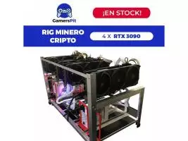 Rig Minero Cripto 4 Placas De Video RTX 3090