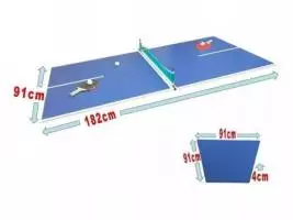 Tapa ping pong familiar plegable con set