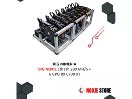 RIG MINERIA ETHASH 280 MH/s + 6 GPU RX 6700 XT
