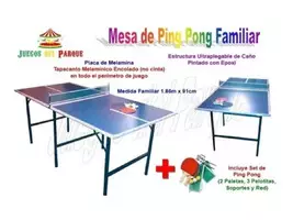 Mesa de Ping pong familiar, patas plegables