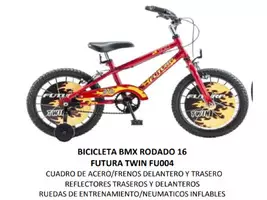 Bicicleta bmx rodado 16 futura twin