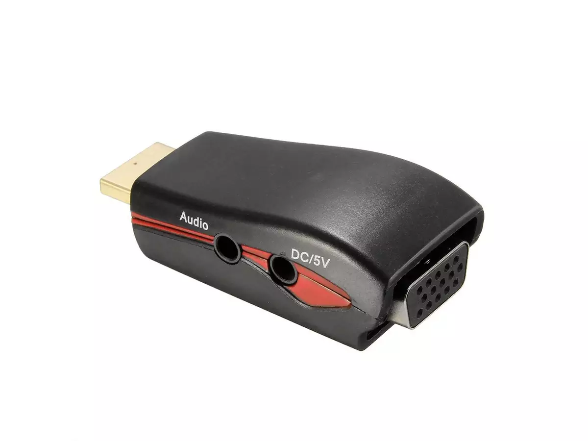 ADAPTADOR HDMI A VGA AUDIO Y FUENTE (PS4) S/CABLE - 1