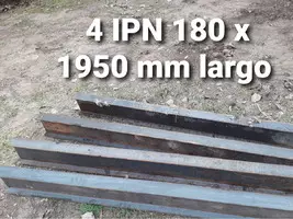 4 barras IPN 180 mm (Doble T) viga x 1950 mm