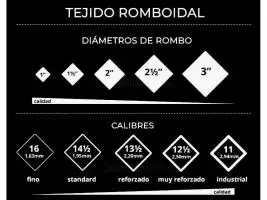 Alambrado romboidal /malla De Fábrica! - Imagen 3